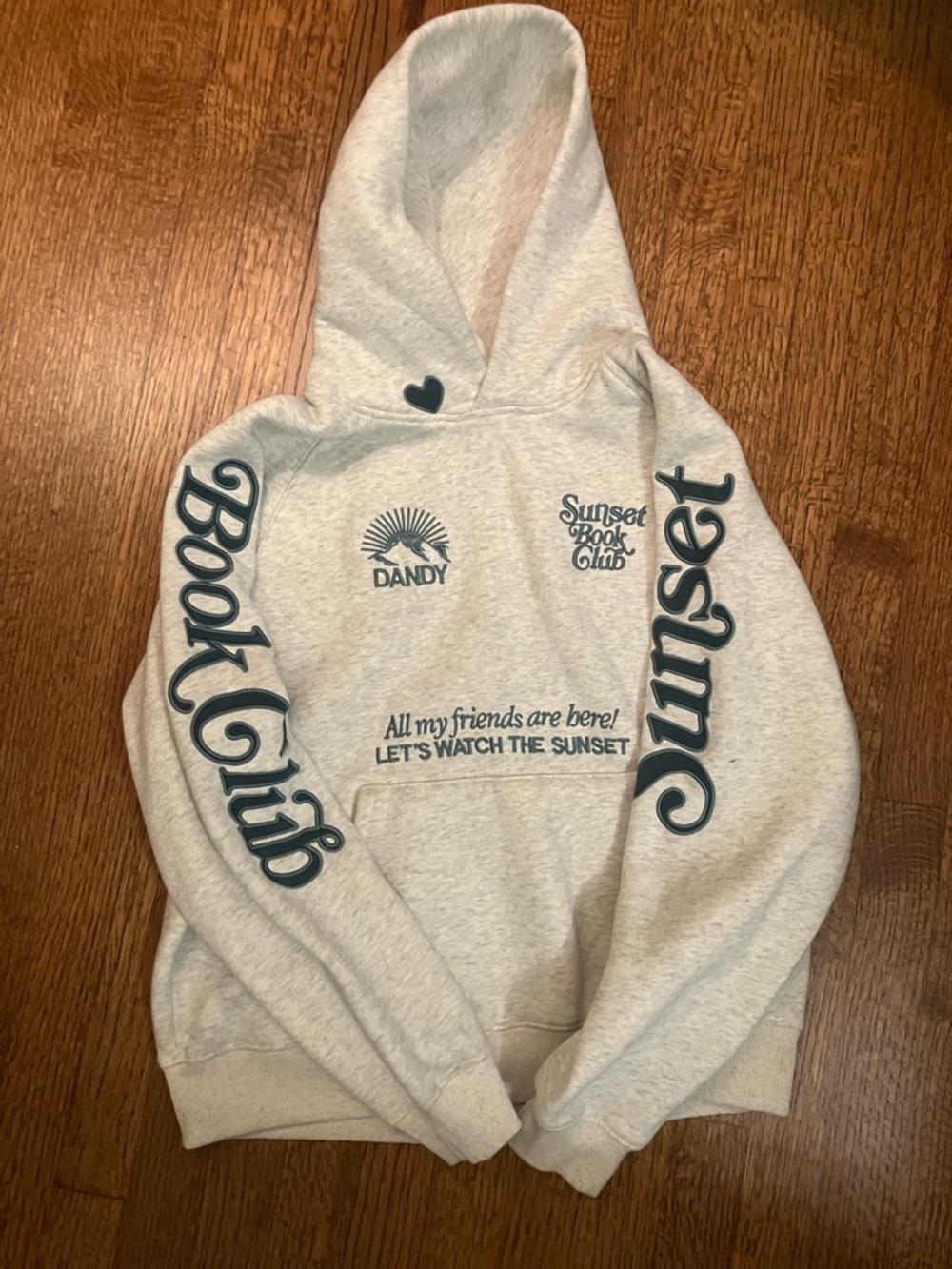 Sunset Book Club Light Gray Crewneck Hoodie